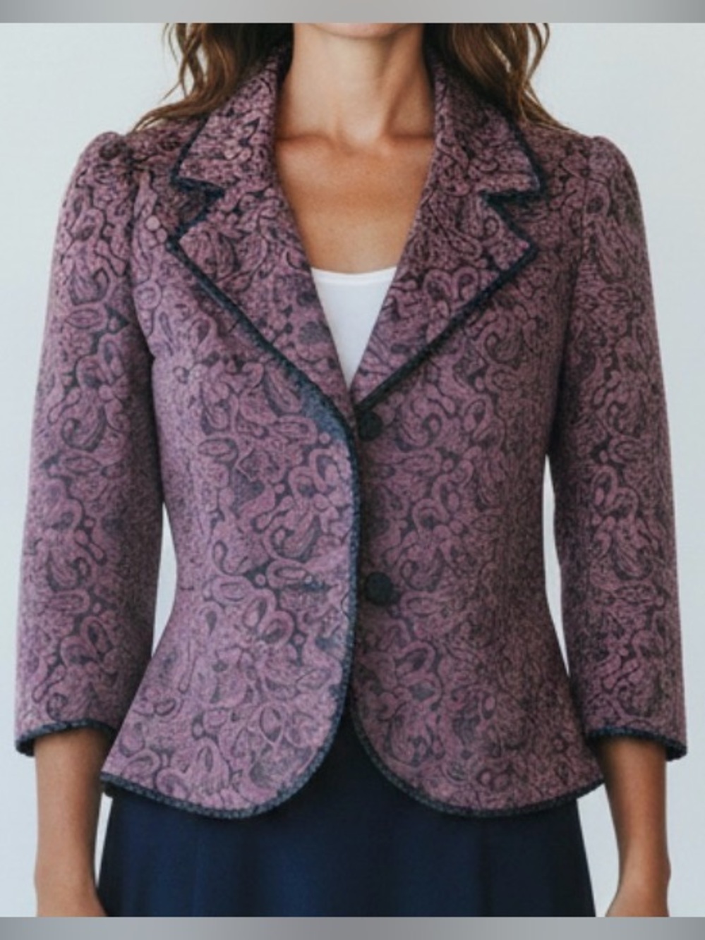 GNW Vintage Paisley Brocade Blazer